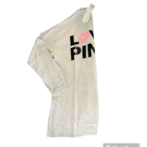 PINK sequin Logo Long sleeve Tee - Picture 4 of 10
